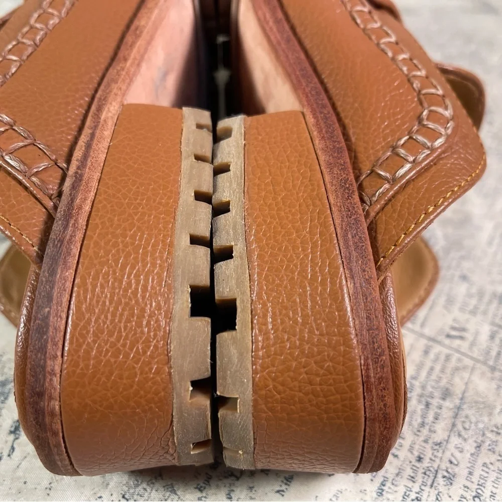 Beklina Loafer Mule Cocoa Brown Leather Penny Loafers Handmade Peru